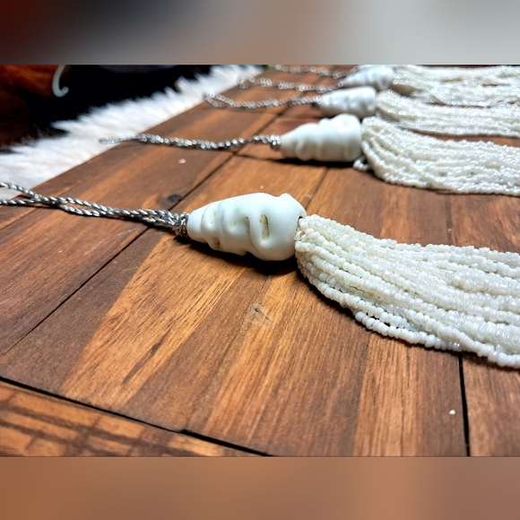 Set Of 5 Hand Beaded Fringe Tassels - Picture 5 of 5